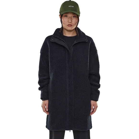 NWT Women's Valby Sherpa Lined Coat in Black by Vallier, size M - Picture 1 of 8